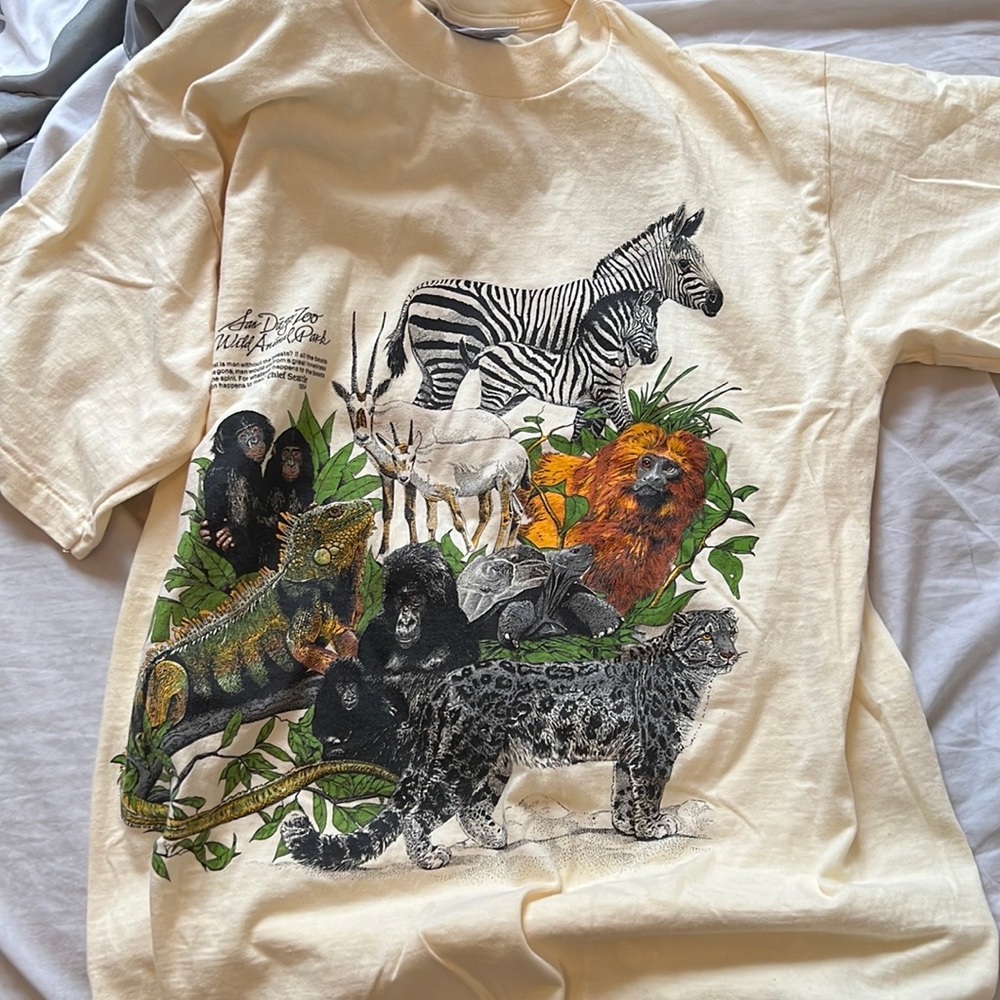 Harlequin San Diego Zoo Beautiful Vintage Tee Size XL